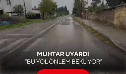 Kazaların eksik olmadığı yola muhtar ve yaralı vatandaş çözüm istedi