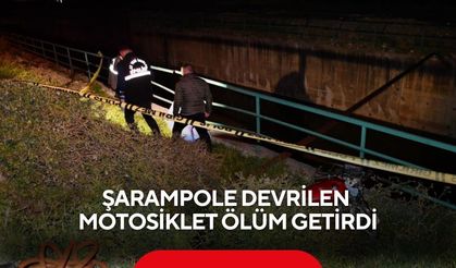 Şarampole devrilen motosiklet ölüm getirdi