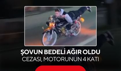 Şovun bedeli ağır oldu! Cezası, motorunun 4 katı...