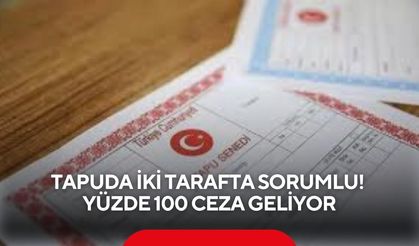 Tapuda iki tarafta sorumlu! Yüzde 100 ceza geliyor
