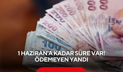 1 Haziran'a kadar süre var! Ödemeyen yandı