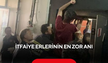 İtfaiye erlerinin en zor anı! Gözyaşları içinde haykıran gencin sıkışan kolunu sağ salim kurtardılar