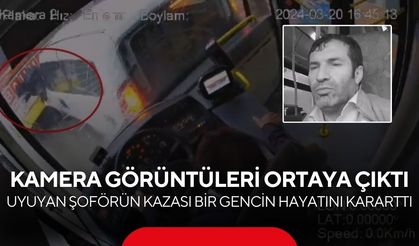 Kamera görüntüleri ortaya çıktı... Uyuyan şoförün kazası bir gencin hayatını kararttı...