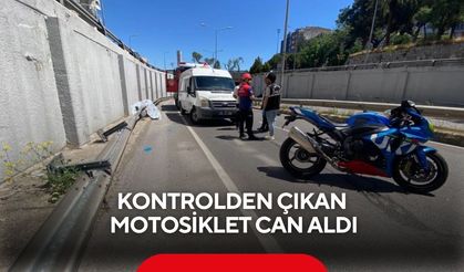 Kontrolden çıkan motosiklet can aldı