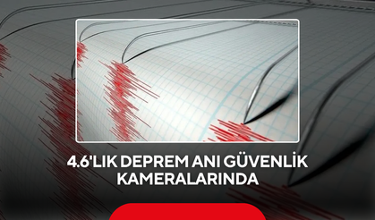 4.6'lık deprem anı güvenlik kameralarında