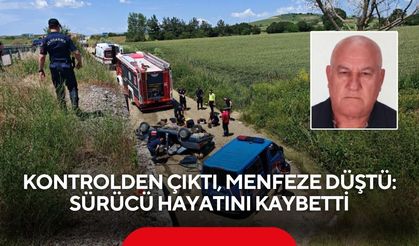 Kontrolden çıktı, menfeze düştü: Sürücü hayatını kaybetti