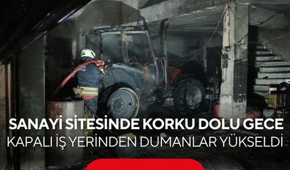 Sanayi sitesinde korkutan yangın! Kepengi kırıp girdiler | Alevler çevreye sıçramadan söndürüldü...