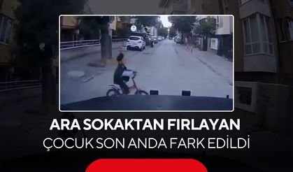 Ara sokaktan fırlayan çocuk ölümden son anda kurtuldu! O anlar kamerada...