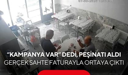 “Ağustos kampanyası” deyip kandırdı! Sahte fatura oyunuyla 19 bin lira dolandırdı! O anlar kamerada...