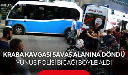 Akraba kavgası dehşeti! Bıçaklı şüpheliyi Yunus polisi böyle etkisiz hale getirdi