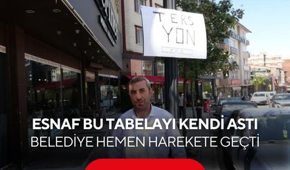 Esnafın kendi astığı tabela olay oldu! Belediye harekete geçti...