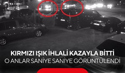 Kırmızı ışıkta geçti, kazaya böyle davetiye çıkardı! O anlar kamerada...
