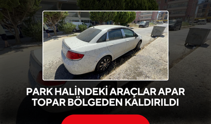 Park halindeki araçlar apar topar bölgeden kaldırıldı