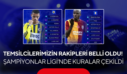 Temsilcilerimizin rakipleri belli oldu! Şampiyonlar Ligi'nde kuralar çekildi