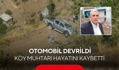 Köy yolunda kontrolden çıkan otomobil devrildi! Muhtar hayatını kaybetti...