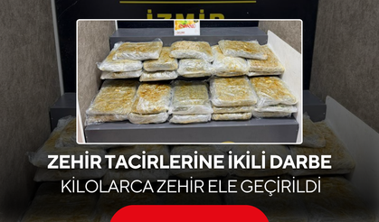 Zehir tacirlerine ikili darbe ! Kilolarca zehir ele geçirildi