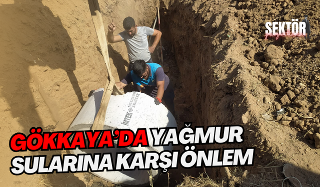 Gökkaya’da yağmur sularına karşı önlem