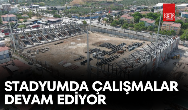 Stadyumda çalışmalar devam ediyor