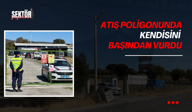 Atış poligonunda kendini başından vurdu