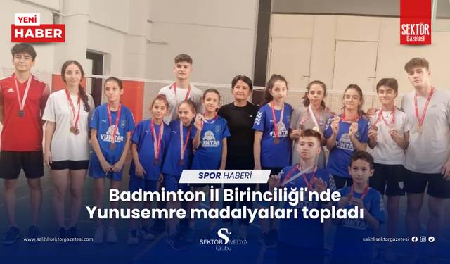 Badminton İl Birinciliği'nde Yunusemre madalyaları topladı