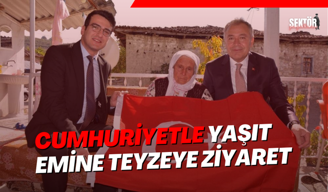 Cumhuriyetle yaşıt Emine teyzeye ziyaret