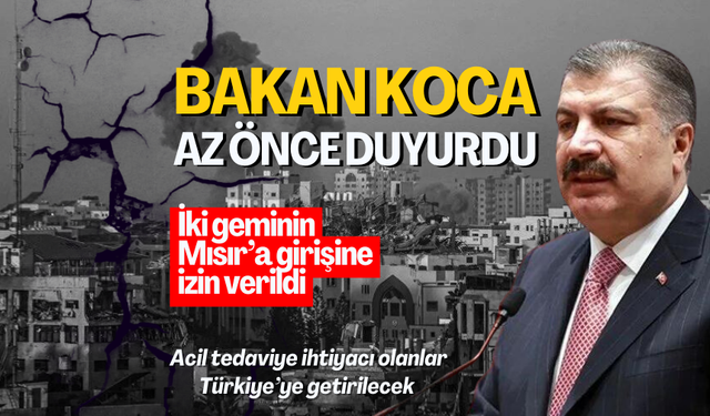 Acil tedaviye ihtiyacı olanlar Türkiye'ye getirilecek