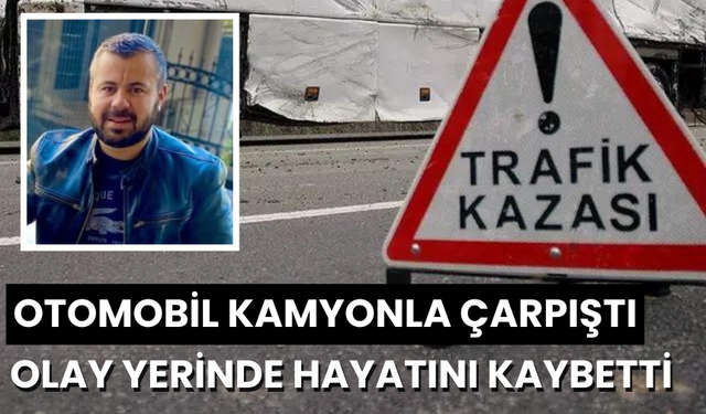 Trafik kazası can aldı ! Sürücü olay yerinde hayatını kaybetti