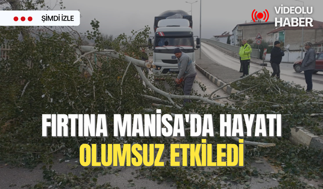 Fırtına Manisa'da hayatı olumsuz etkiledi