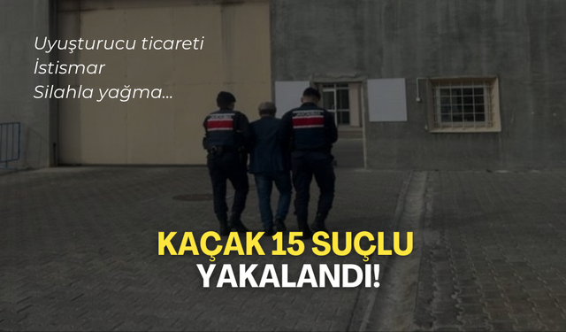 Uyuşturucu ticareti, istismar, silahla yağma... Kaçak 15 suçlu jandarmadan kaçamadı!