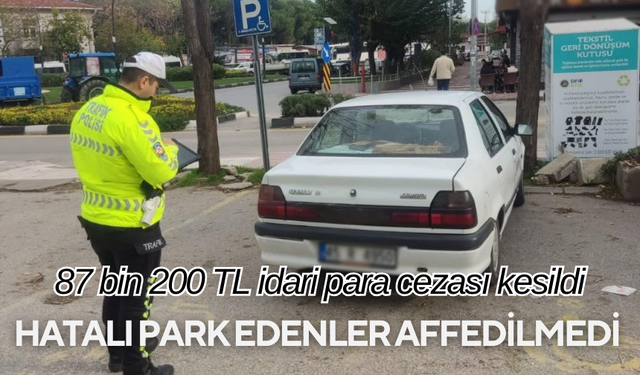 Engelli yerine hatalı park edenler affedilmedi