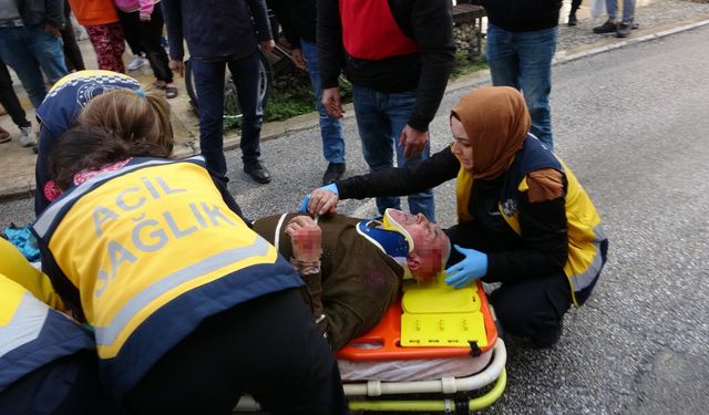 Kamyonetin çarptığı 83 yaşındaki bisikletli ağır yaralandı