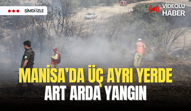 Manisa’da üç ayrı yerde art arda yangın