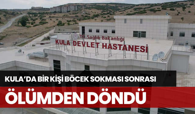 Kula’da bir kişi böcek sokması sonrası ölümden döndü