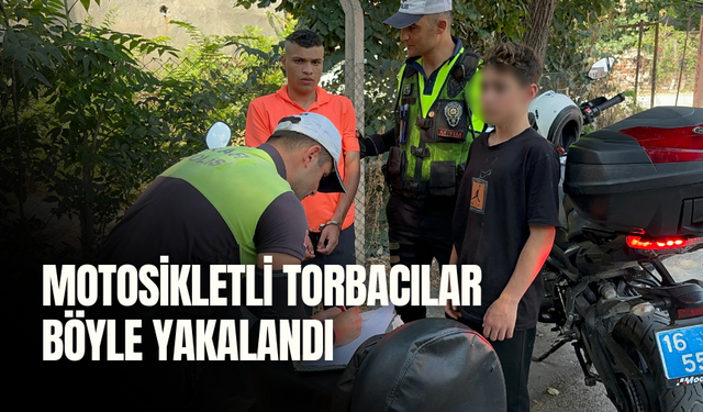 Motosikletli torbacılar böyle yakalandı