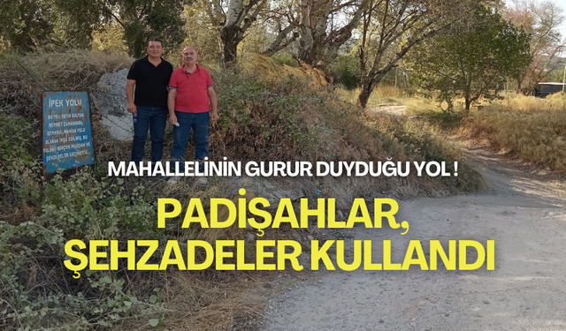 Manisa'da mahallelinin gurur duyduğu yol ! Bu yolu padişahlar, şehzadeler kullandı