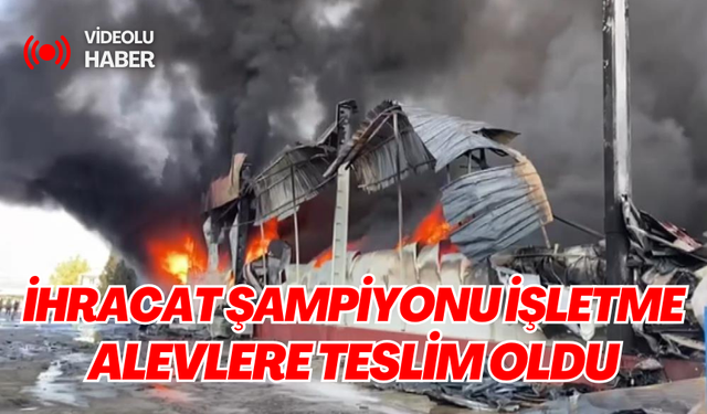 İhracat şampiyonu işletme alevlere teslim oldu