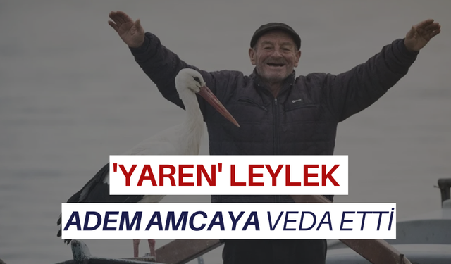 Milyonların gönlünde taht kuran 'Yaren' leylek Adem amcaya veda etti