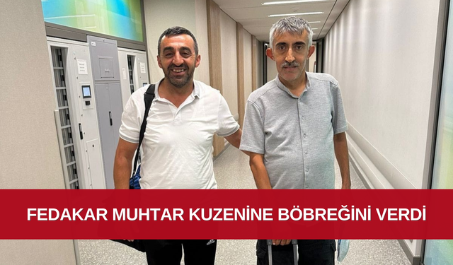 Fedakar muhtar kuzenine böbreğini verdi