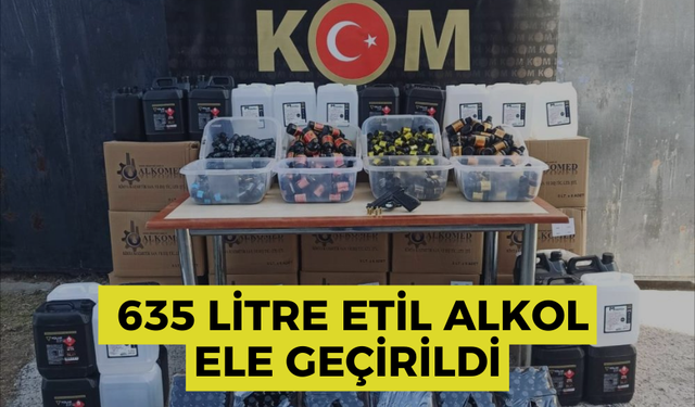 Manisa’da 635 litre etil alkol ele geçirildi