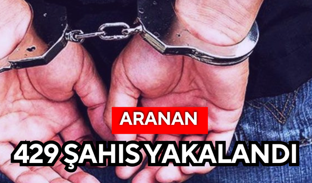 Ağustos ayında jandarma tarafından aranan 429 şahıs yakalandı