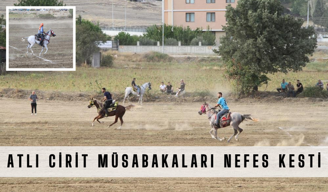 Atlı cirit müsabakaları nefes kesti