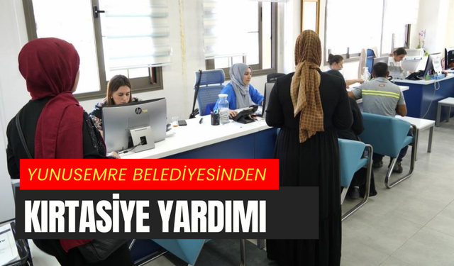 Yunusemre Belediyesinden kırtasiye yardımı