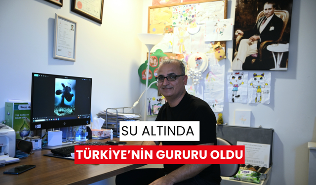 Su altında Türkiye’nin gururu oldu