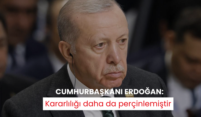 Cumhurbaşkanı Erdoğan: Kararlılığı daha da perçinlemiştir