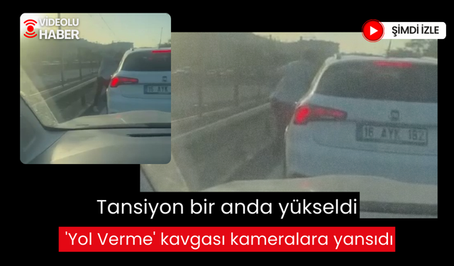 Yumruklar havada uçuştu... 'Yol Verme' kavgası caddeyi Karıştırdı!