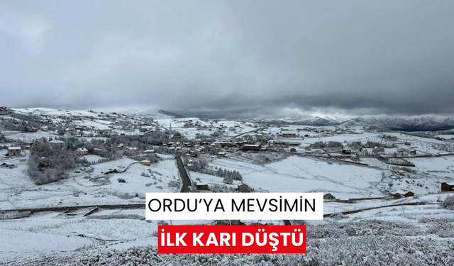 Ordu’ya mevsimin ilk karı düştü