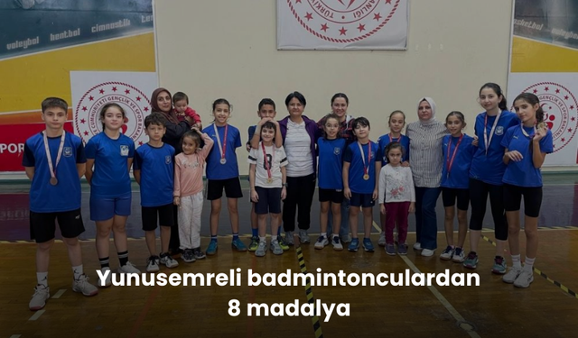 Yunusemreli badmintonculardan 8 madalya