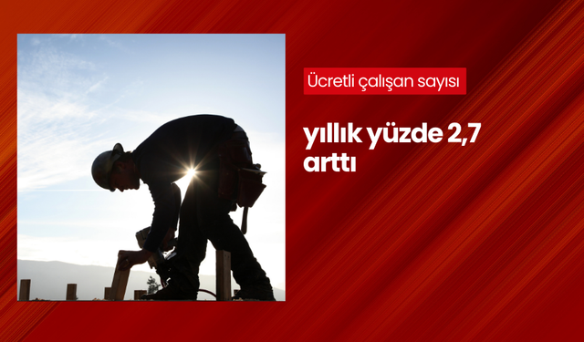 Ücretli çalışan sayısı yıllık yüzde 2,7 arttı