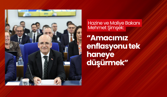 Hazine ve Maliye Bakanı Mehmet Şimşek: “Amacımız enflasyonu tek haneye düşürmek”