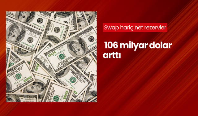 Swap hariç net rezervler 106 milyar dolar arttı